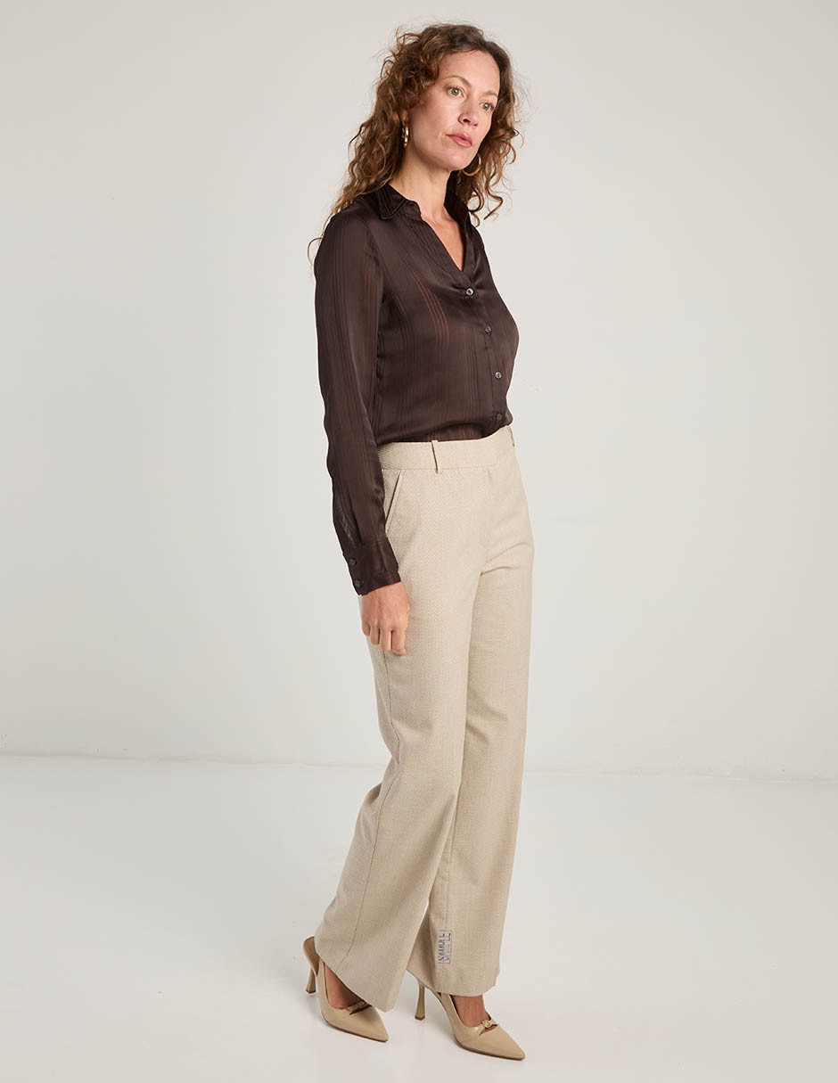 Blusa camisera manga larga para mujer 3