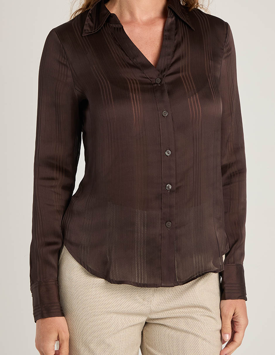 Blusa camisera manga larga para mujer 7