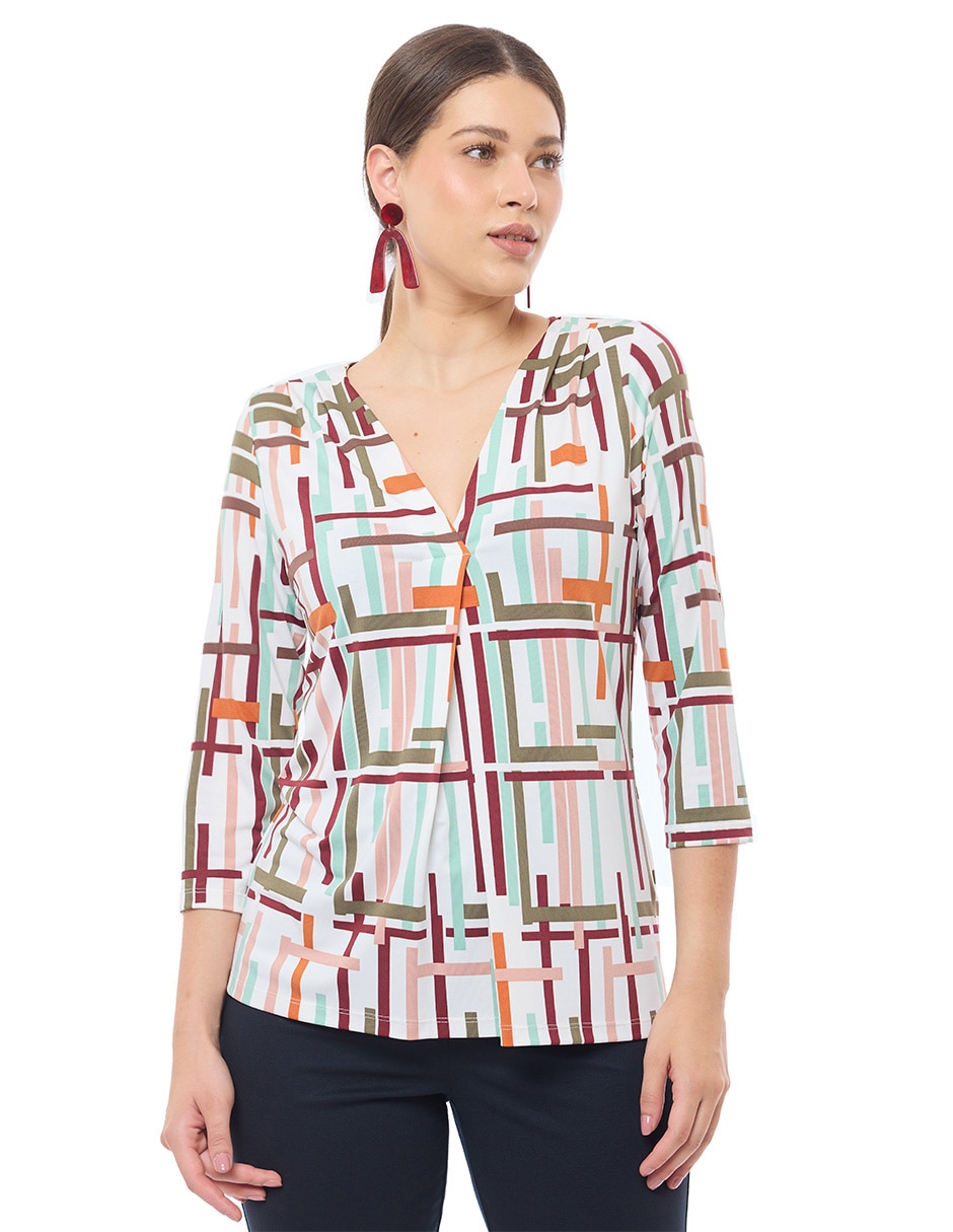 Blusa manga 3/4 para mujer