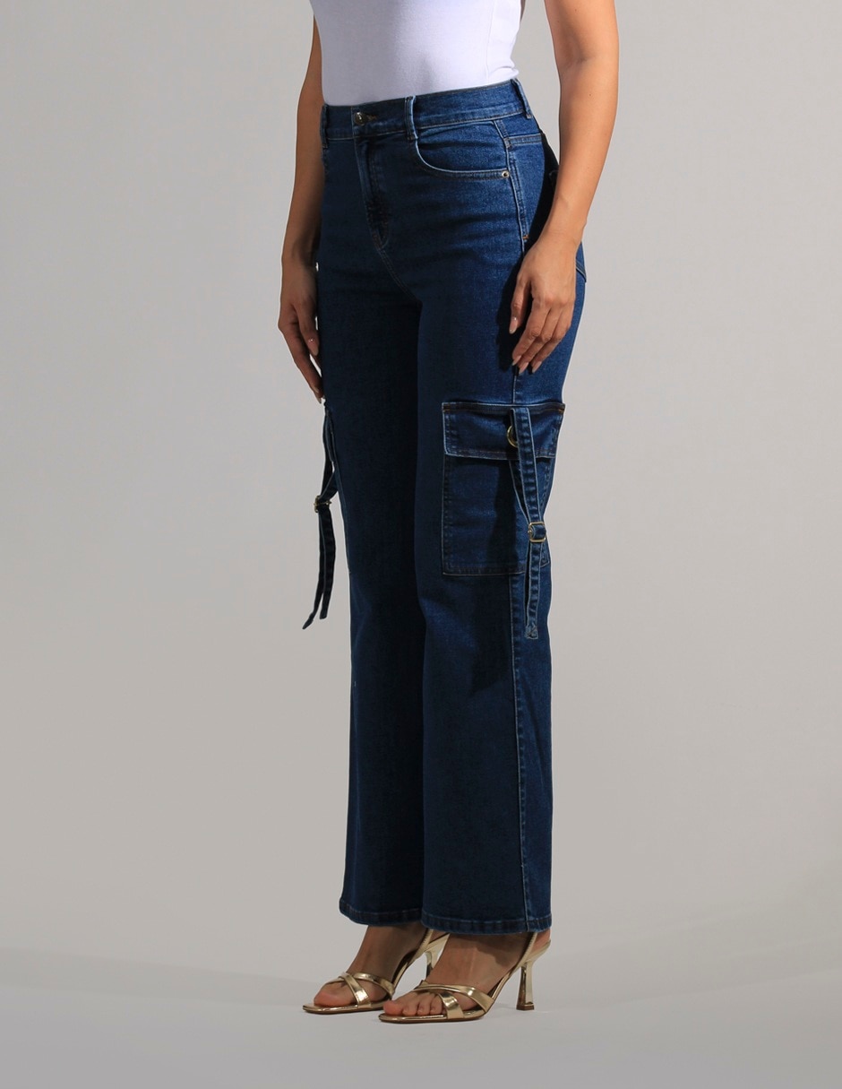Jeans carpenter wide leg para mujer 5