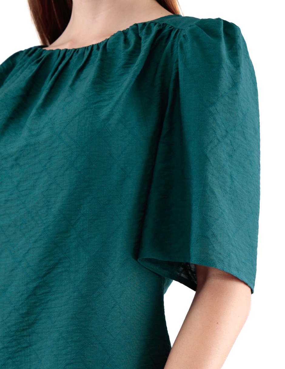 Blusa manga al codo para mujer 4