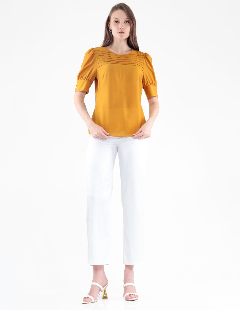 Blusa manga al codo para mujer 3