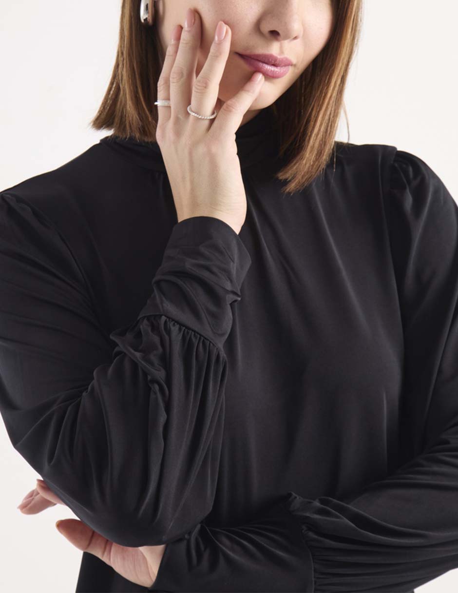 Blusa Liz& manga larga para mujer 4