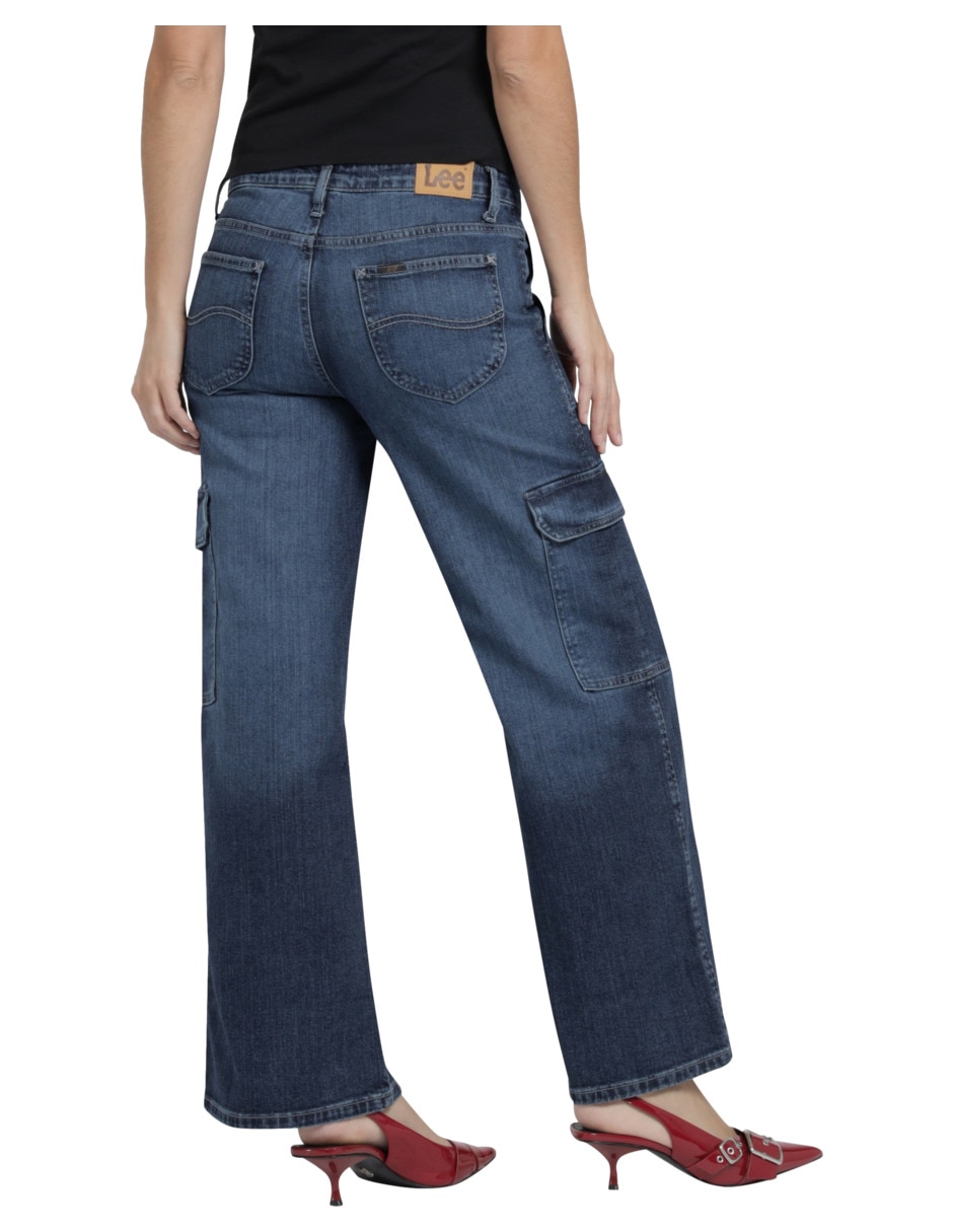 Jeans cargo wide leg 112372785 para mujer 3