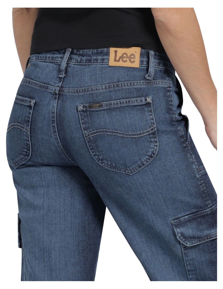 Jeans cargo wide leg 112372785 para mujer 4