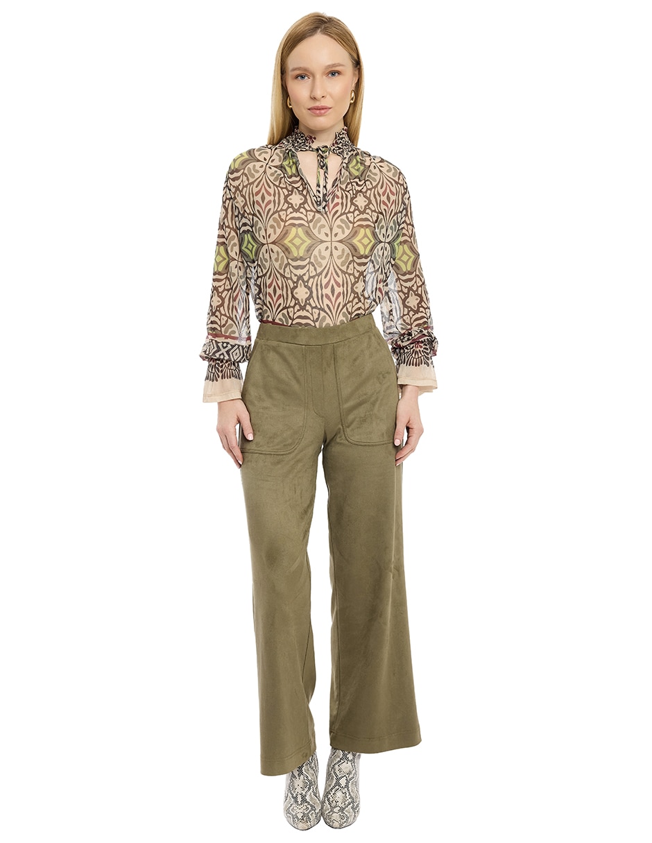 Pantalón coulotte straight para mujer 4