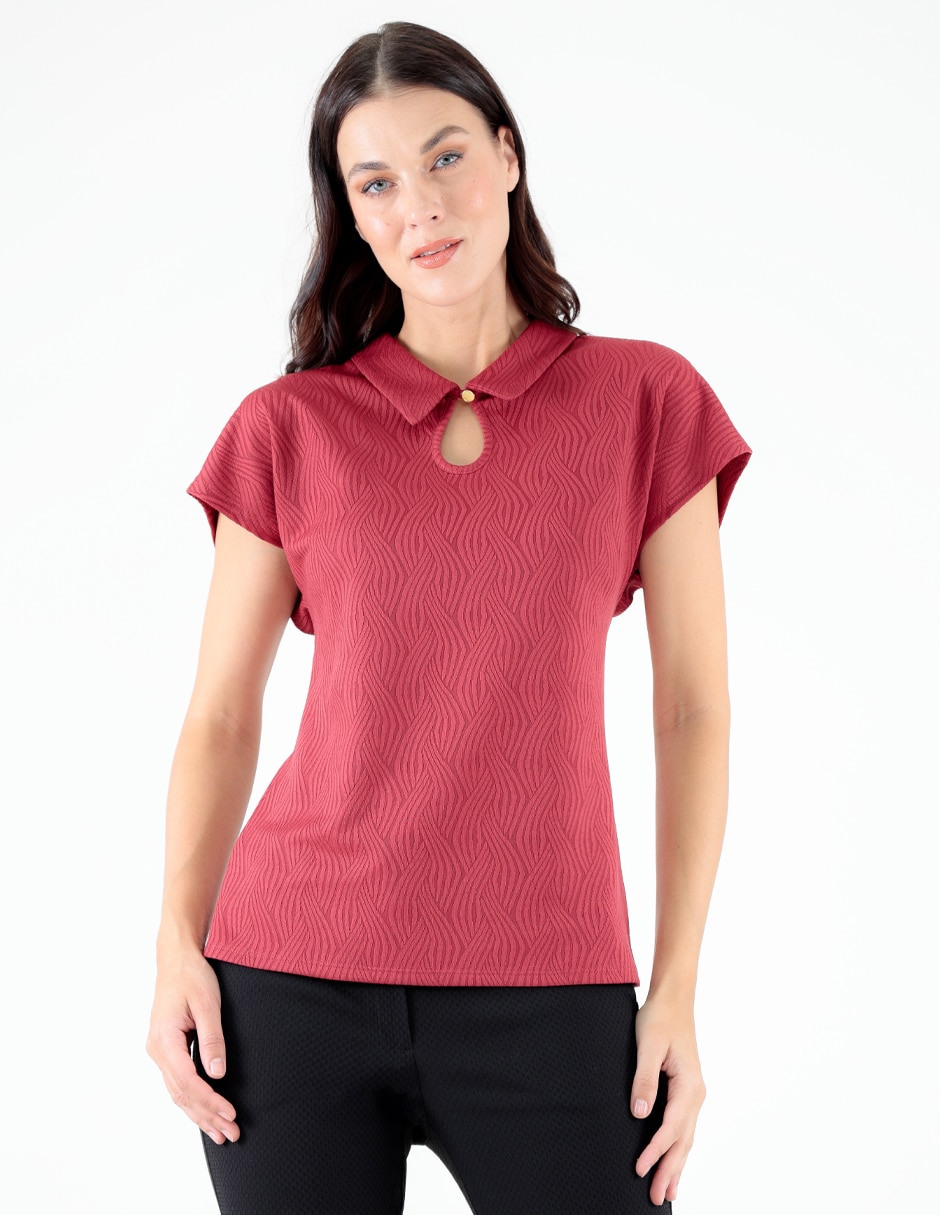 Blusa manga corta para mujer