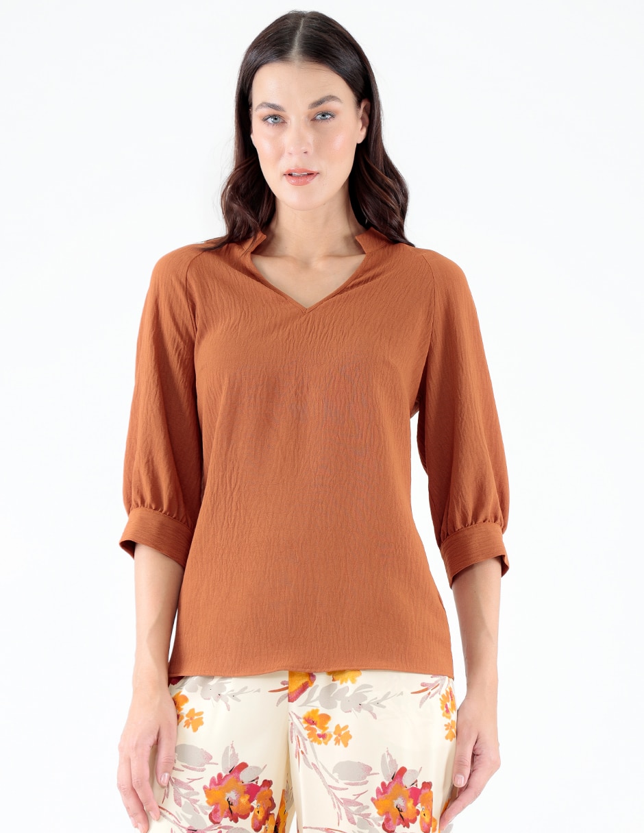Blusa manga 3/4 para mujer