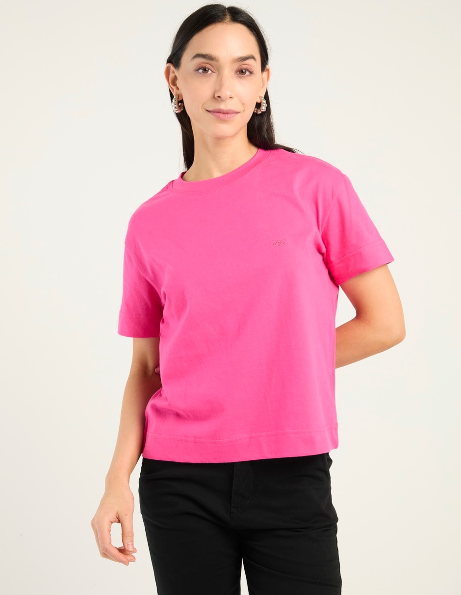 Playera manga corta cuello redondo para mujer Playera manga corta cuello redondo para mujer