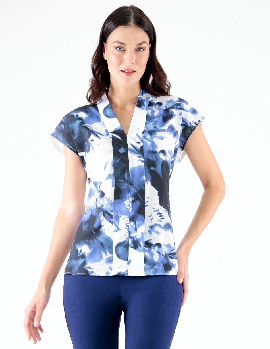 Blusa manga corta para mujer