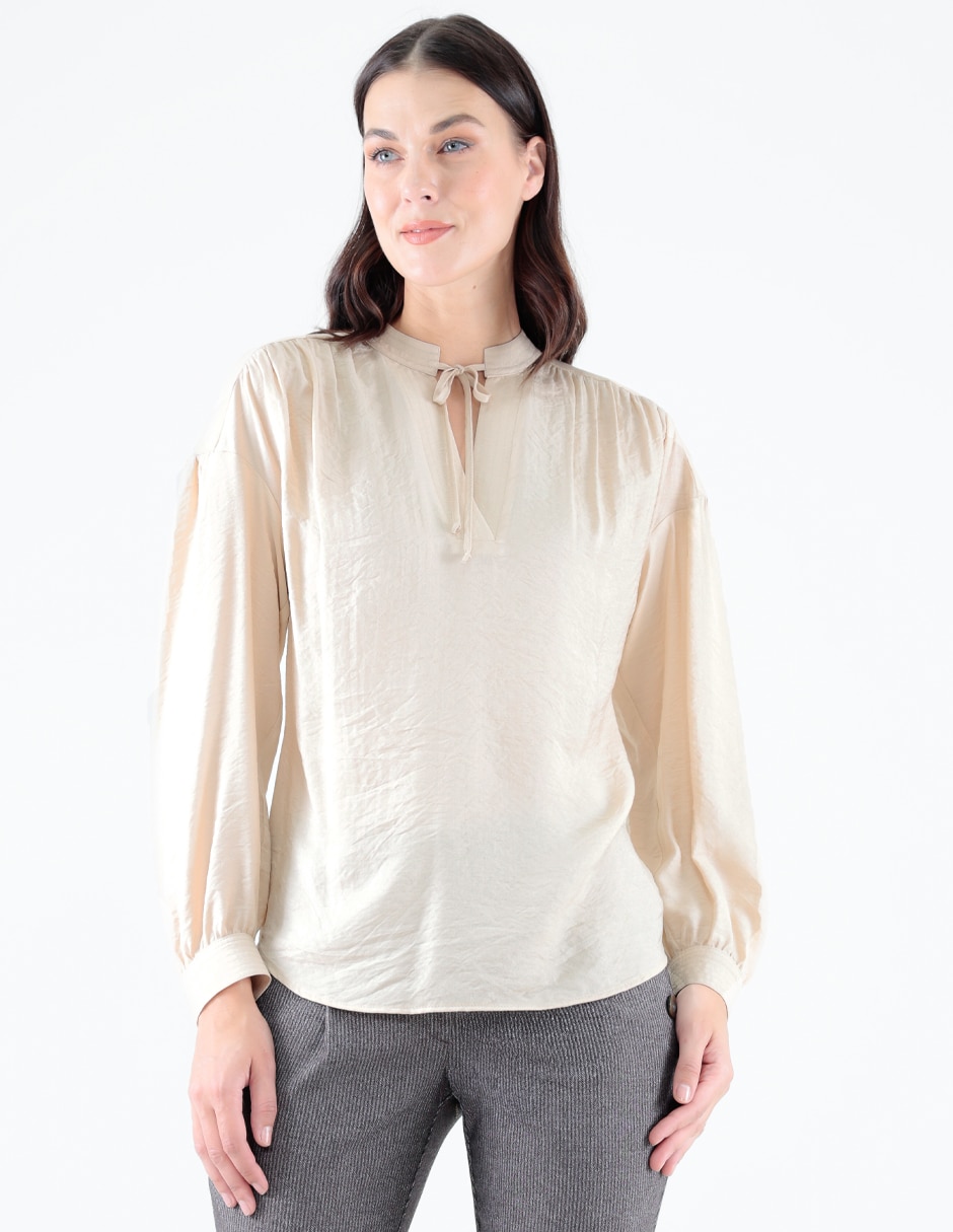 Blusa manga larga para mujer