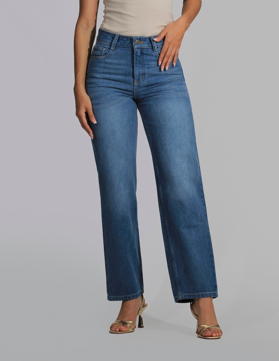 Jeans straight para mujer 1