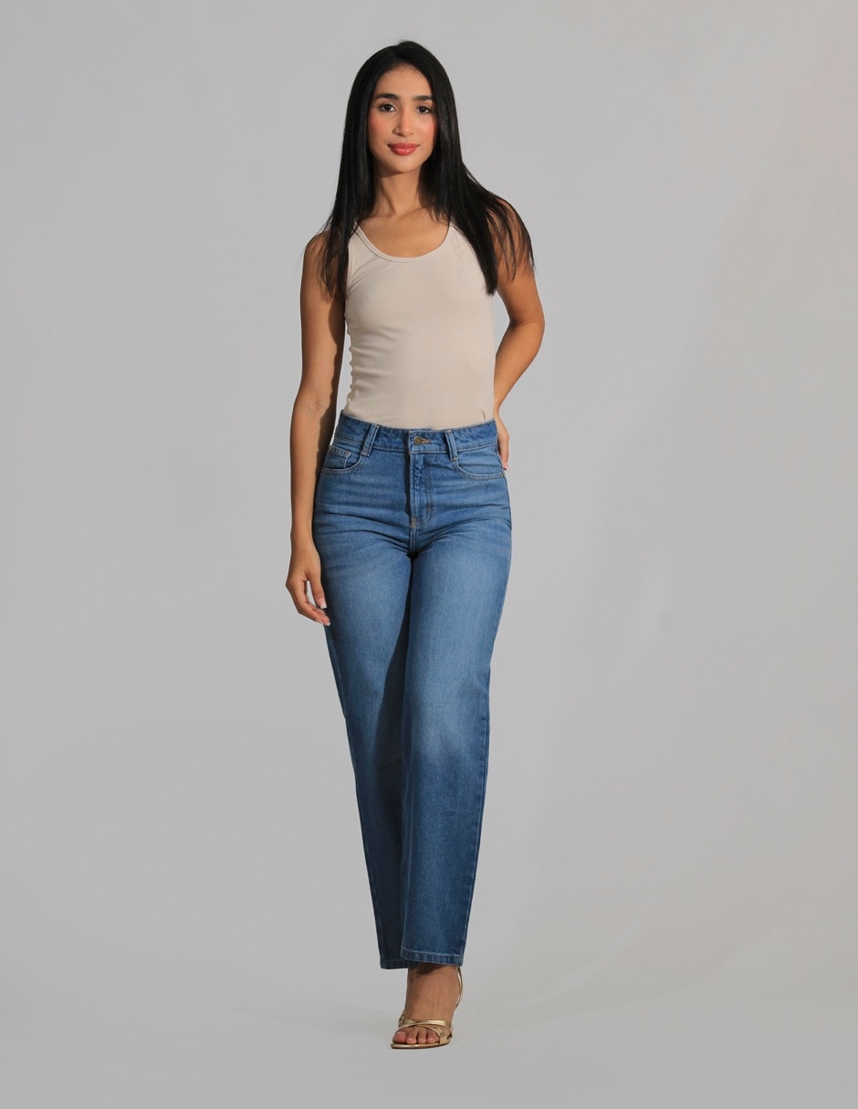 Jeans straight para mujer 4