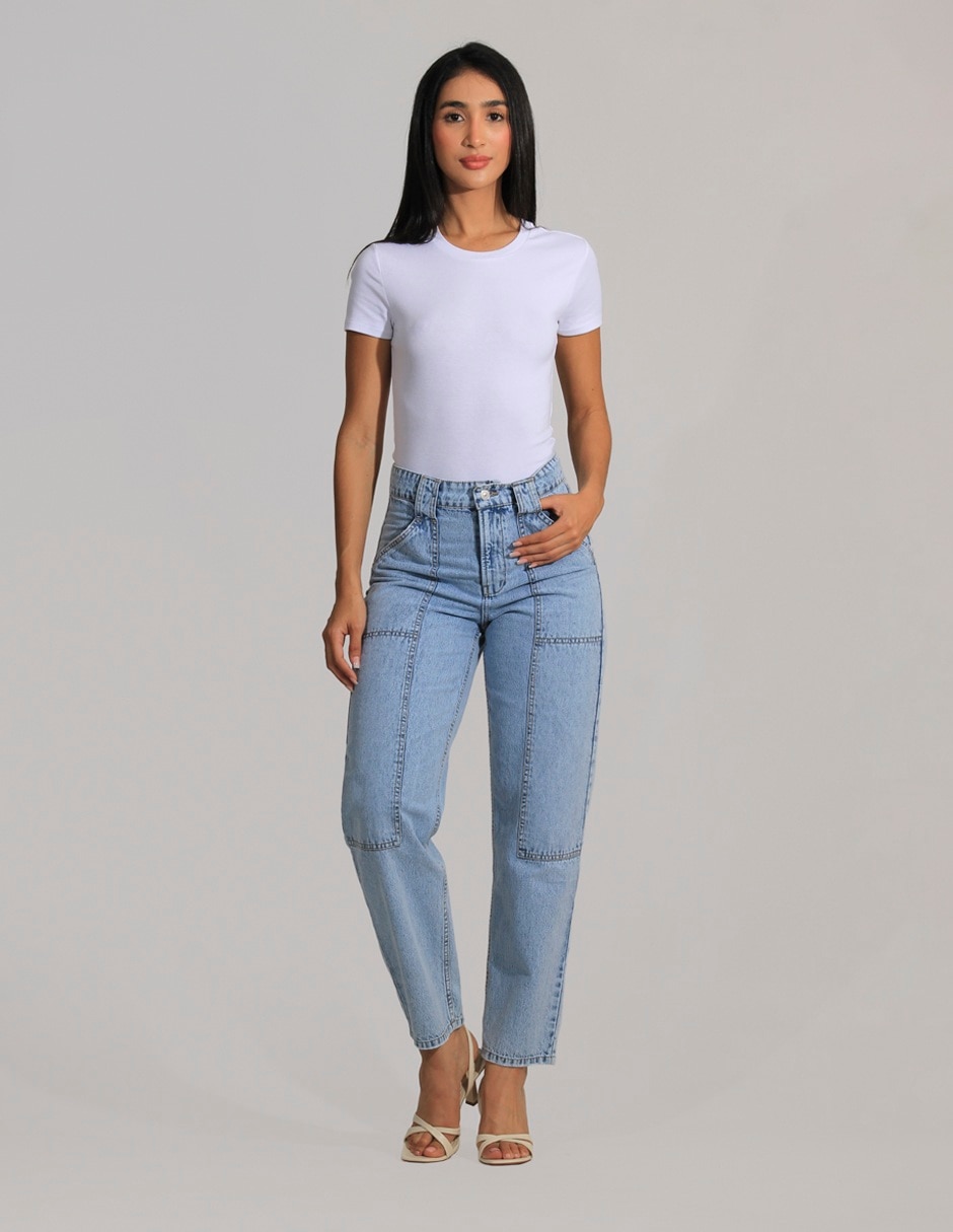 Jeans straight para mujer 4