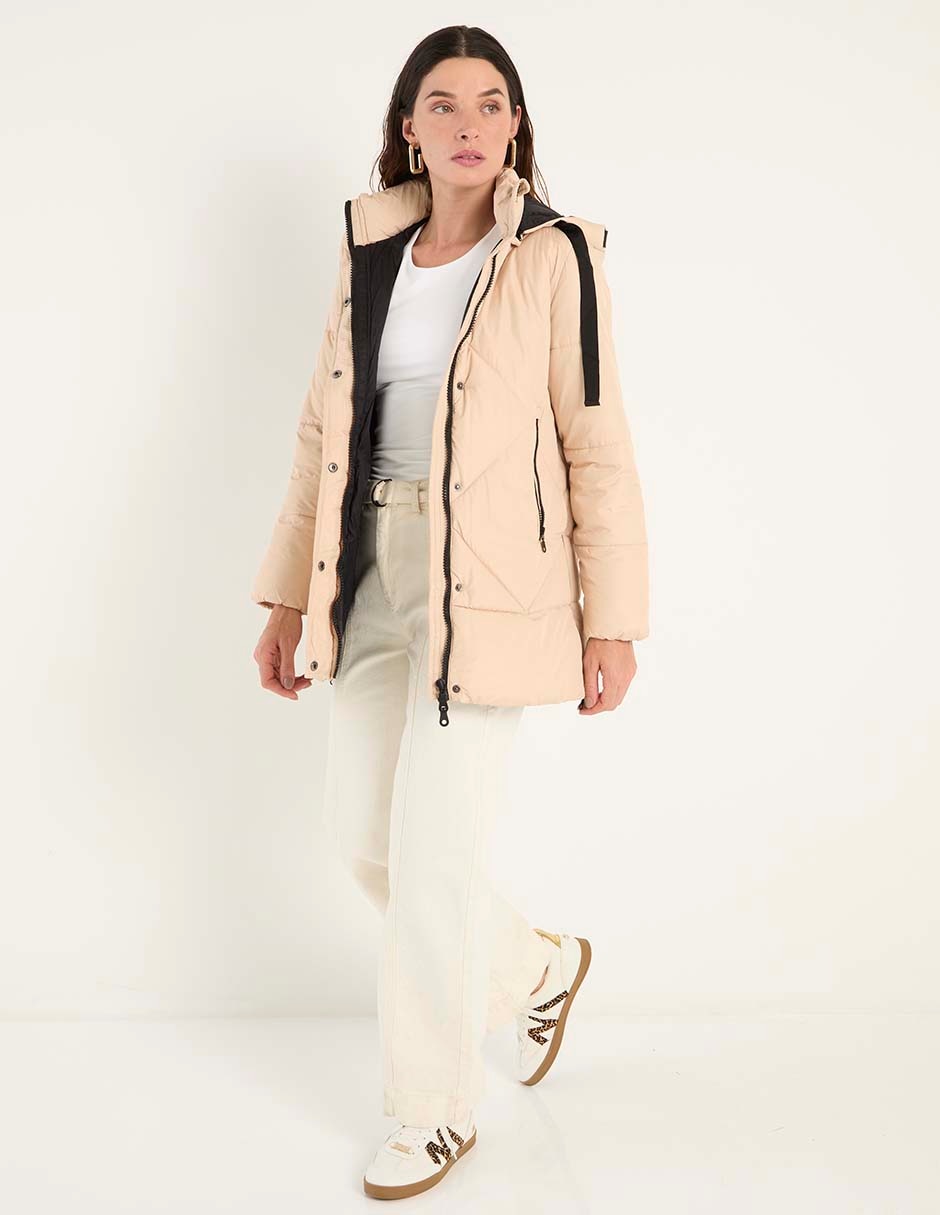 CHAMARRA ANNE KLEIN, CH, BEIGE AKDOBORA