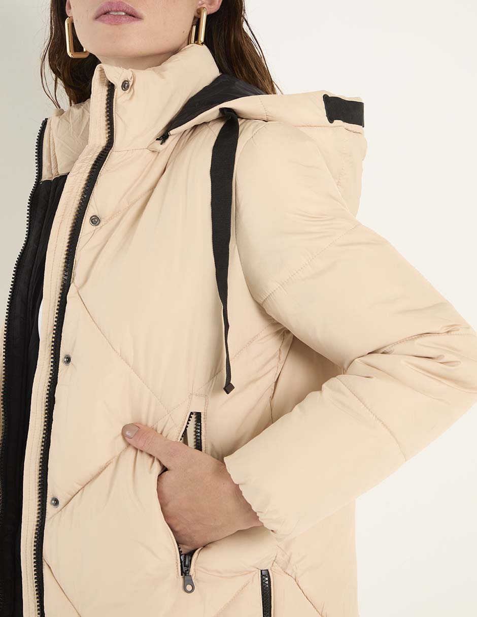 CHAMARRA ANNE KLEIN, CH, BEIGE AKDOBORA
