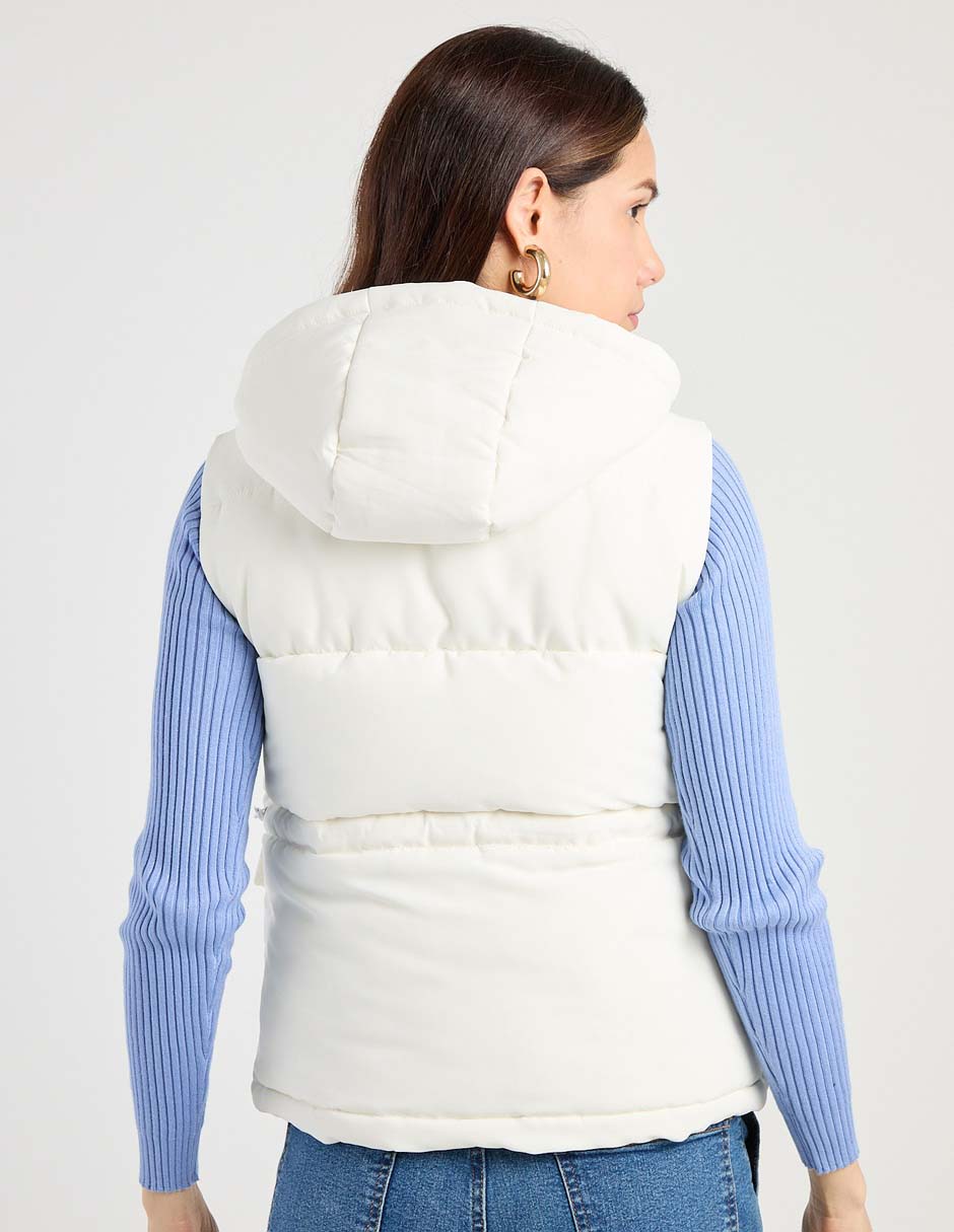 CHALECO ANNE KLEIN, CH, CREMA CLARO AKW