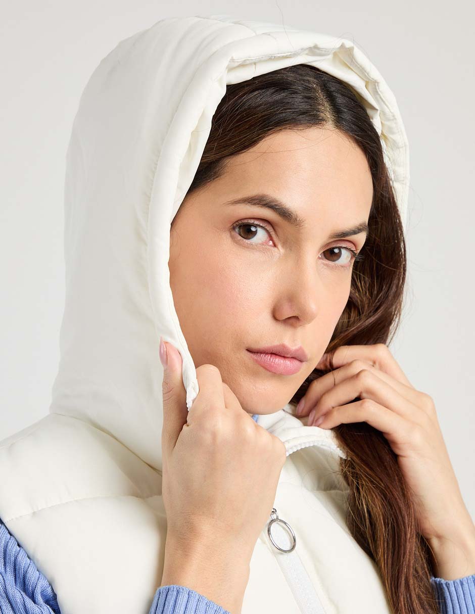 CHALECO ANNE KLEIN, CH, CREMA CLARO AKW