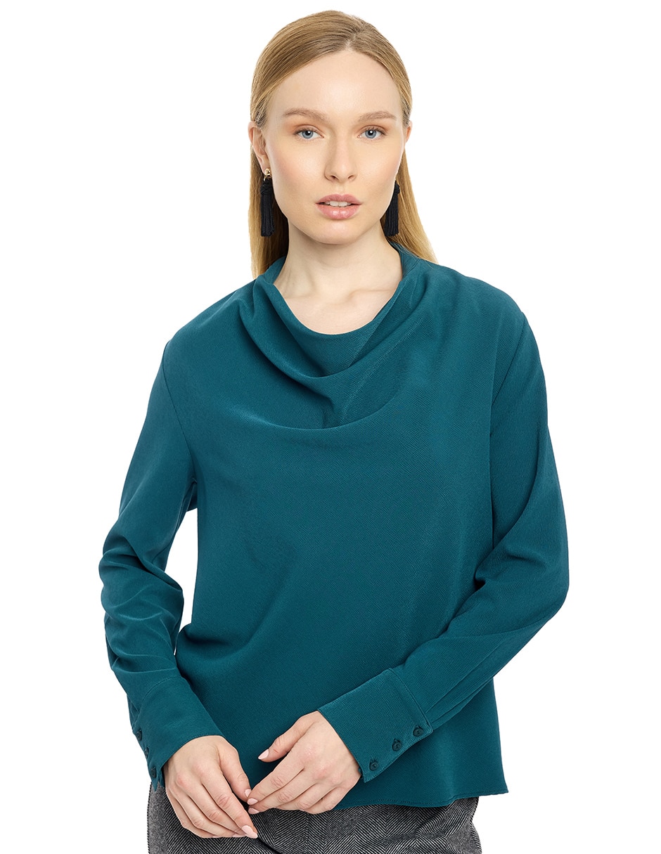 Blusa manga larga para mujer