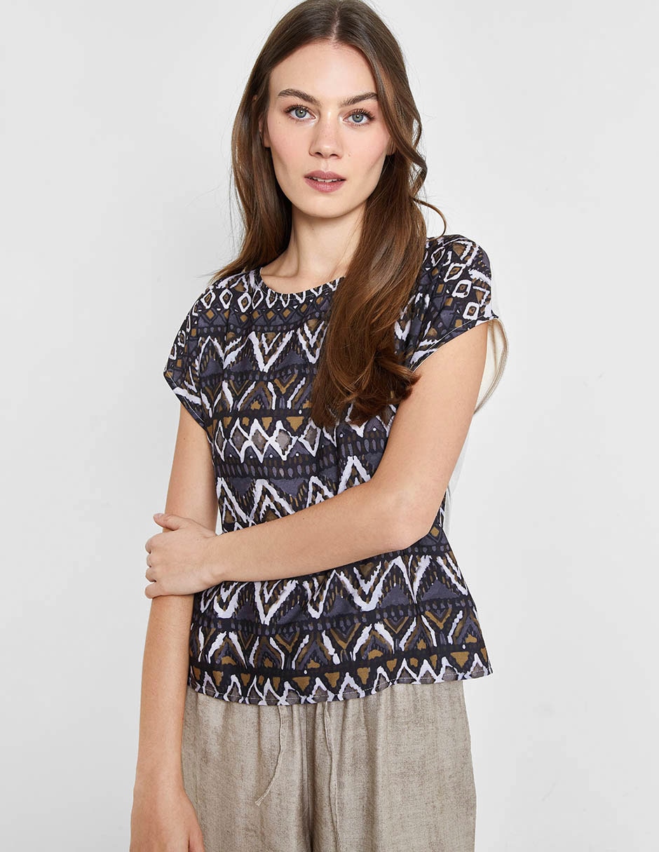Blusa manga corta para mujer 3