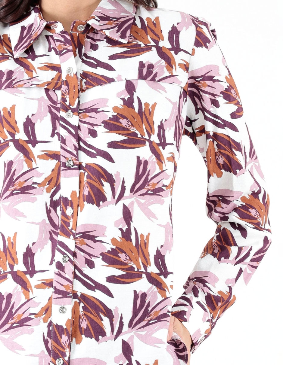 Blusa camisera manga larga para mujer 4