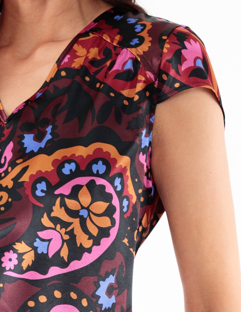 Blusa manga corta para mujer 4