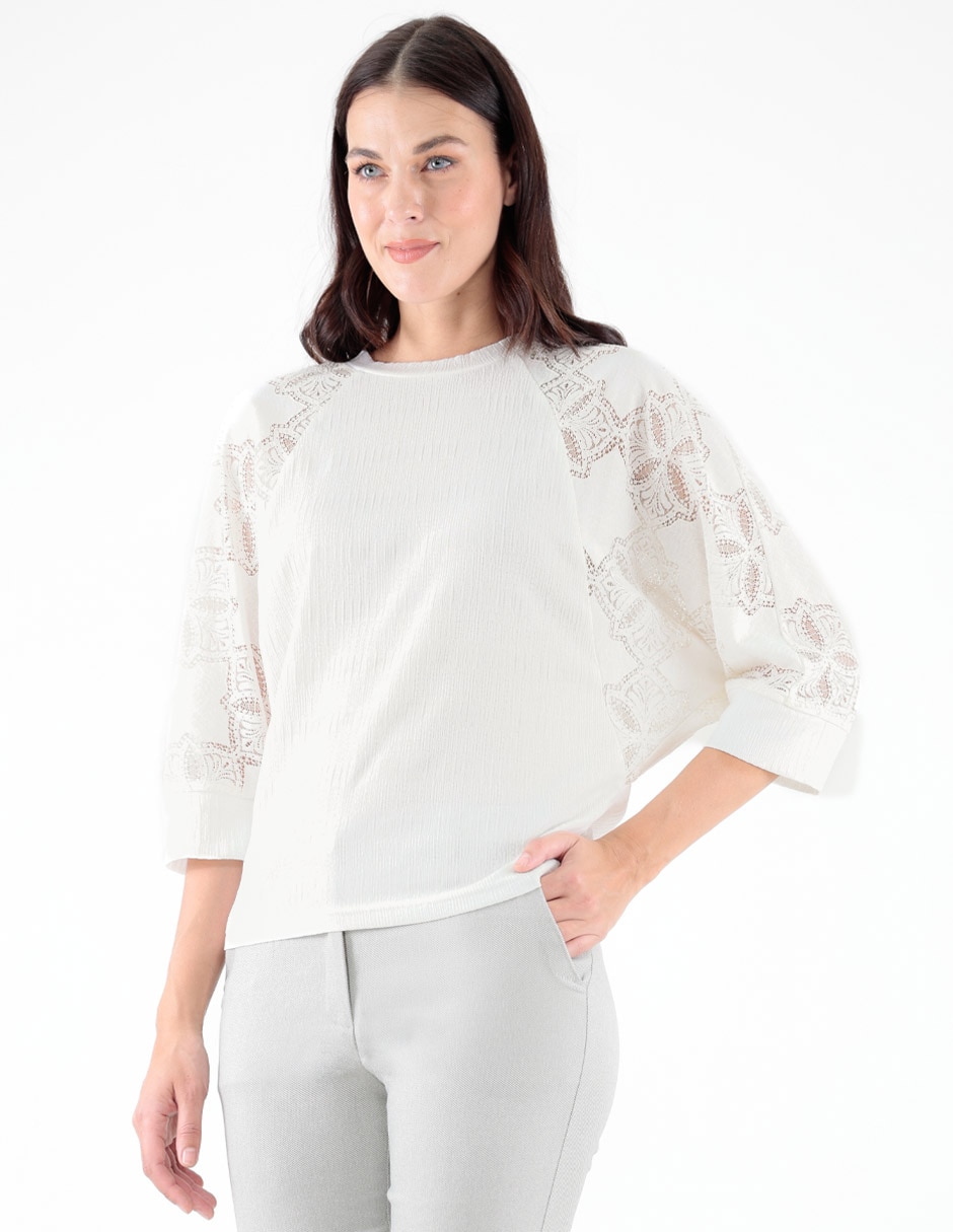 Blusa manga larga para mujer