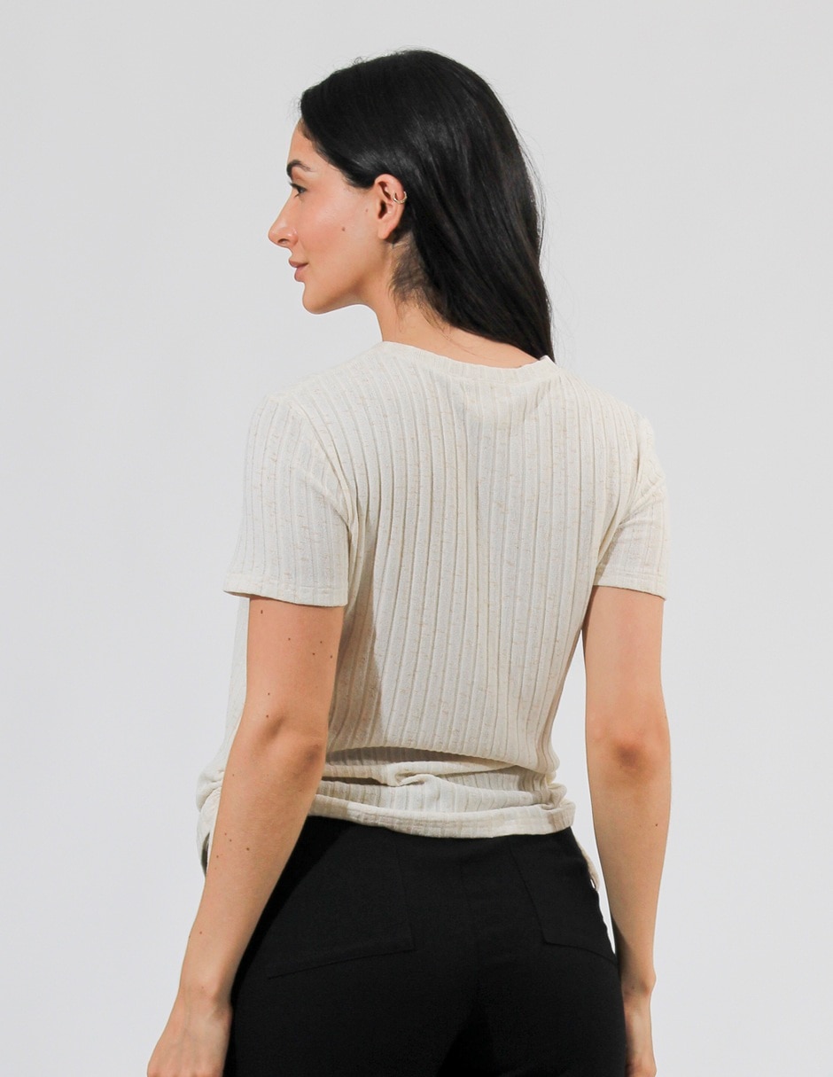 Blusa manga corta para mujer 4