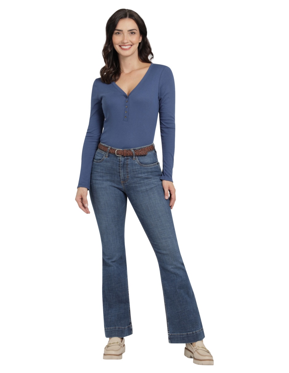Jeans flare 112358420 para mujer 4