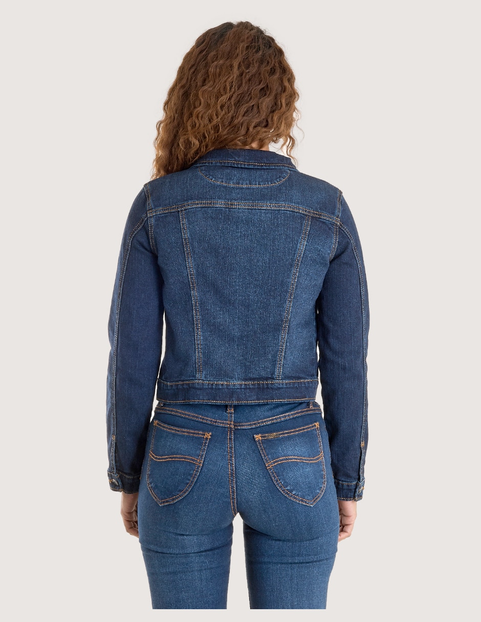 Chamarra denim de mezclilla para mujer 4