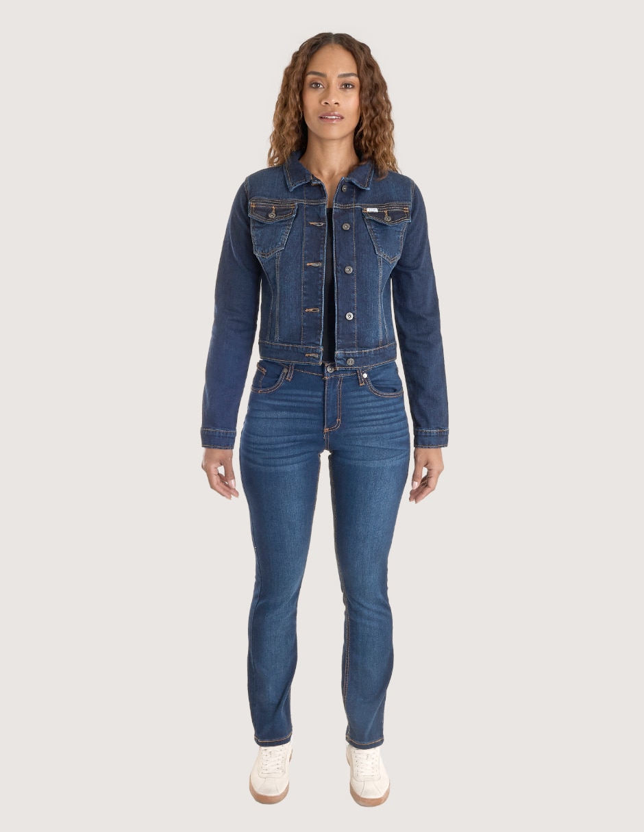 Chamarra denim de mezclilla para mujer 5