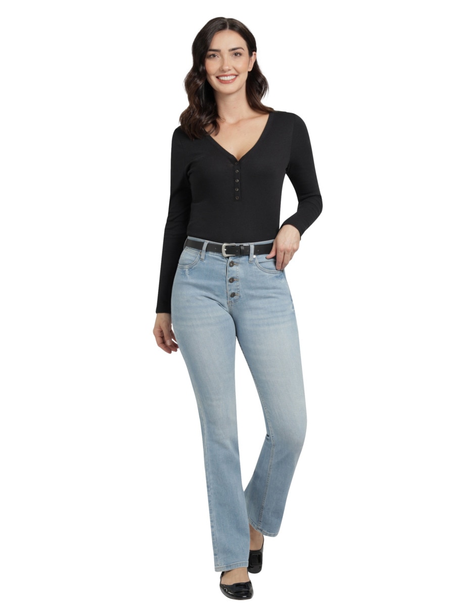 Jeans flare 112354070 para mujer 4