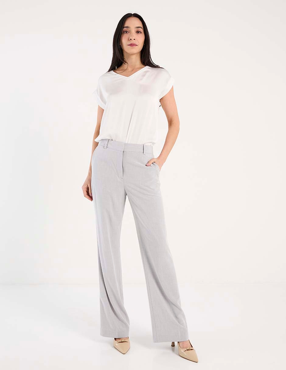 Pantalón acampanado amplio para mujer 3