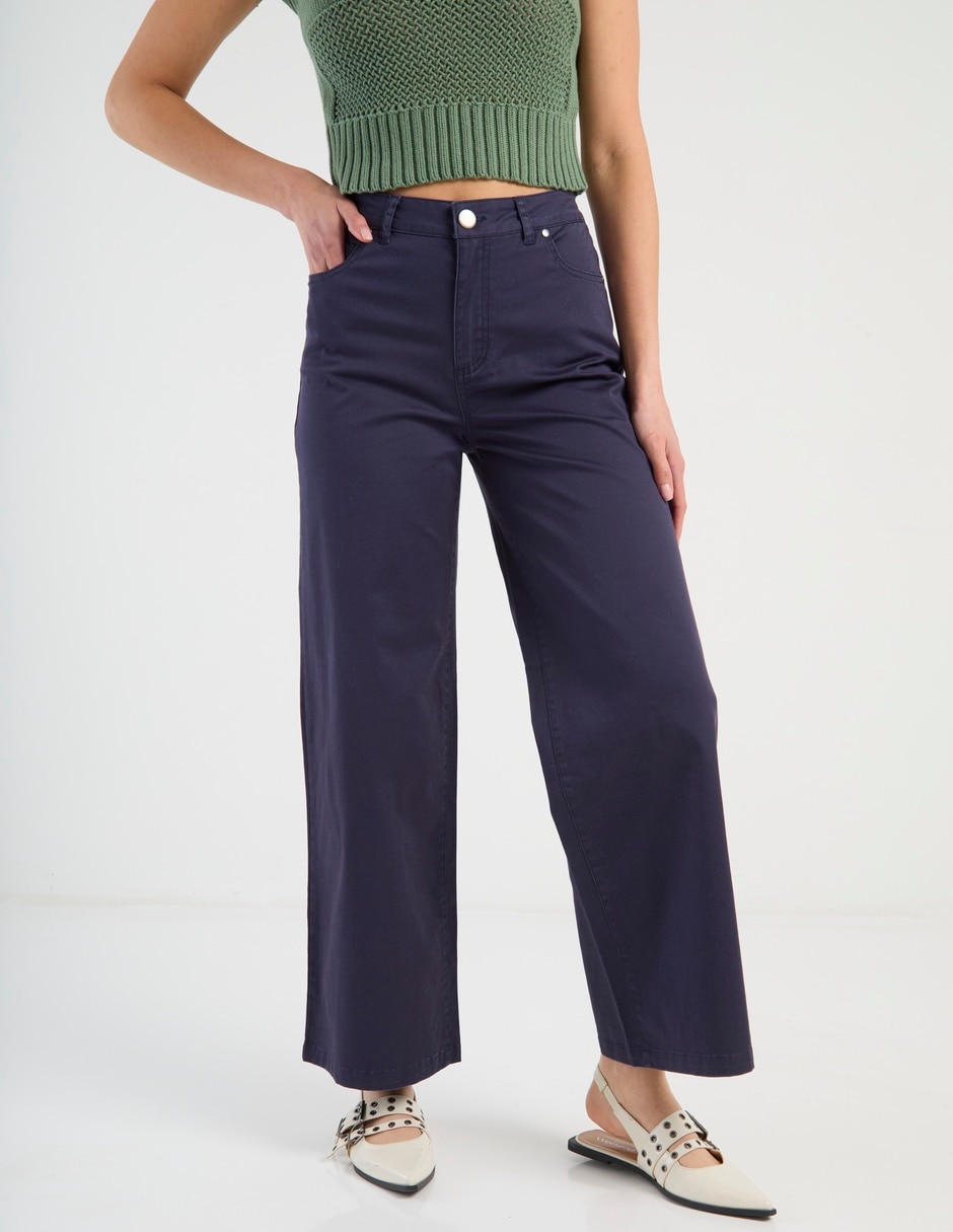 Pantalón relaxed wide leg para mujer Pantalón relaxed wide leg para mujer