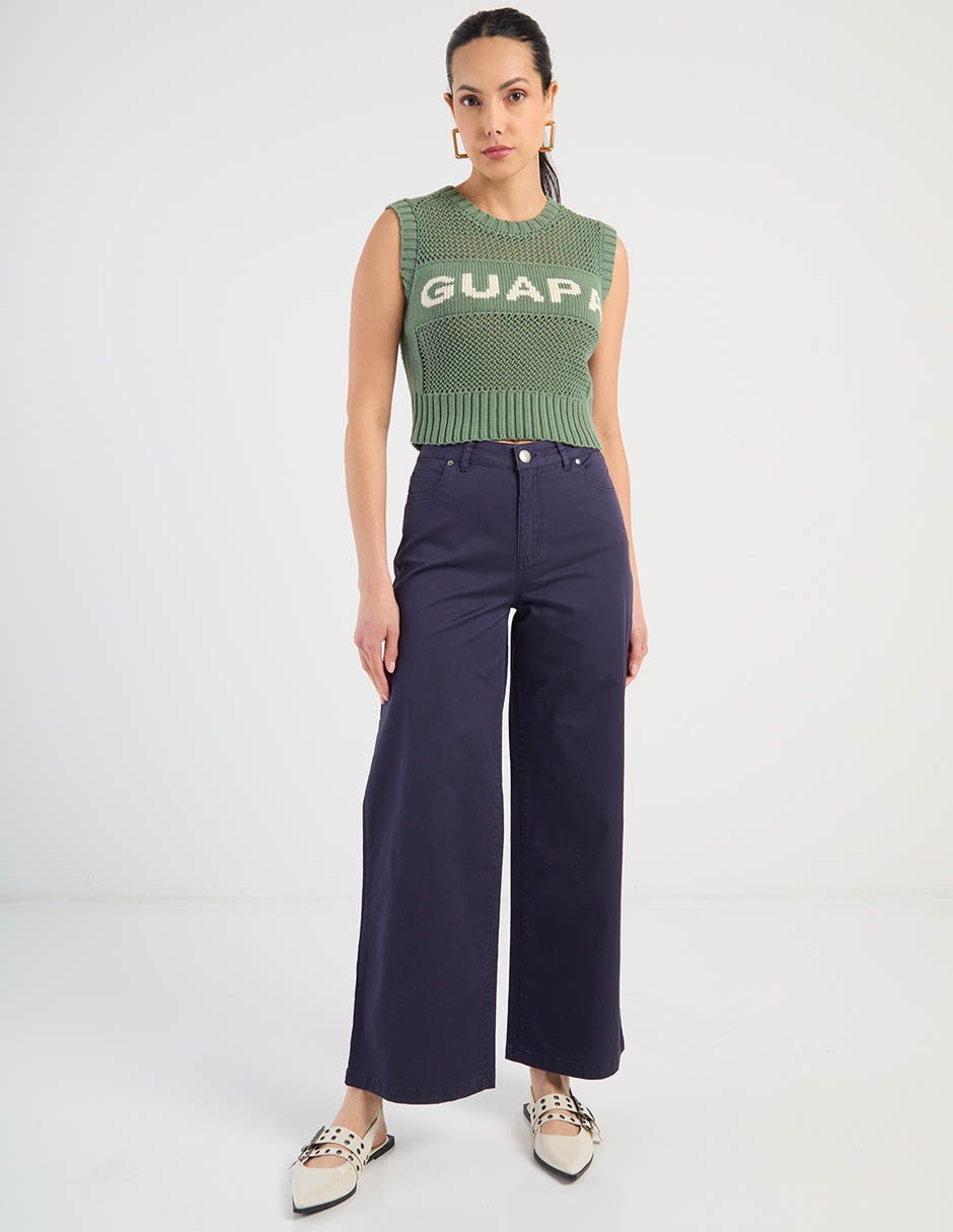 Pantalón relaxed wide leg para mujer 2