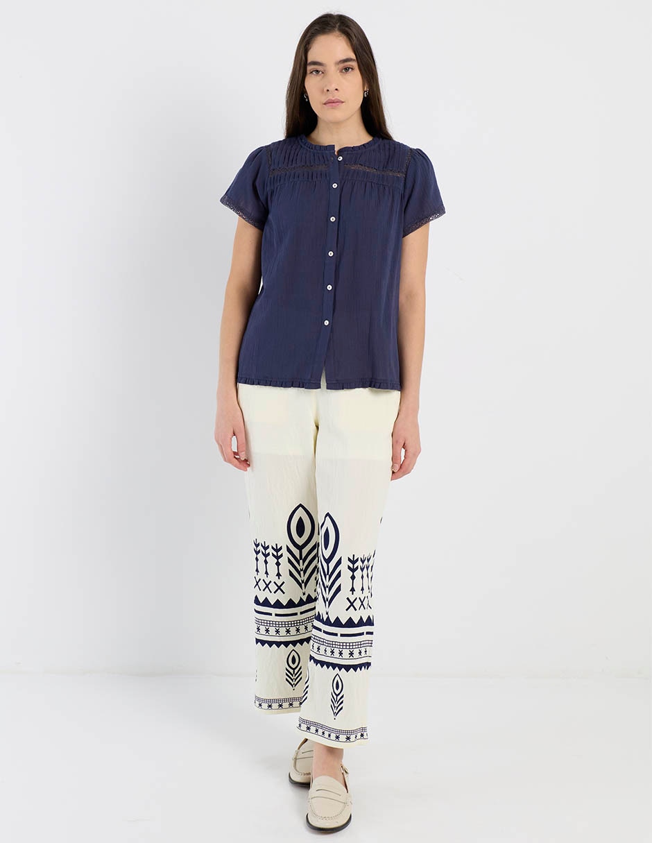Blusa Charol By October manga corta para mujer 2