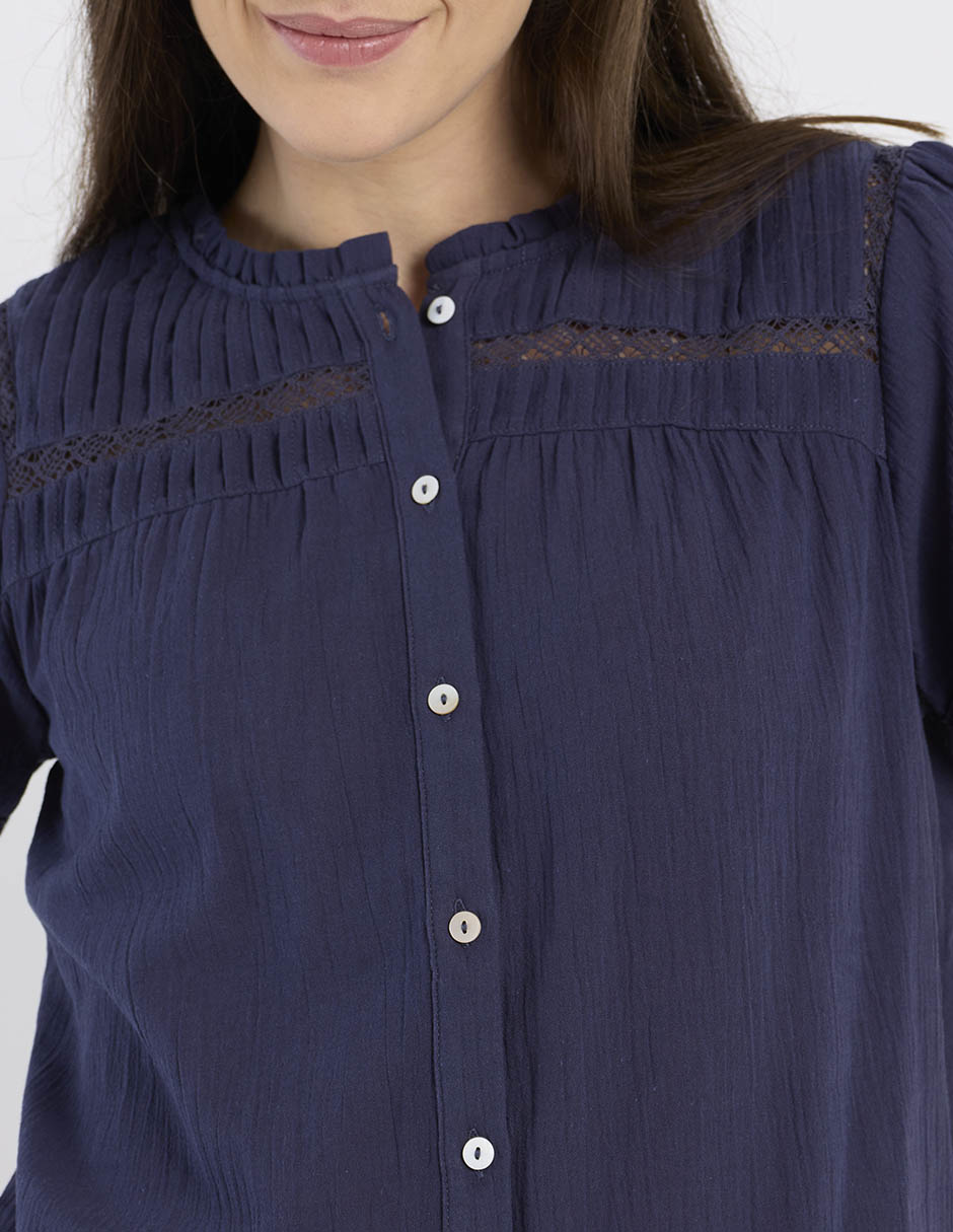 Blusa Charol By October manga corta para mujer 4