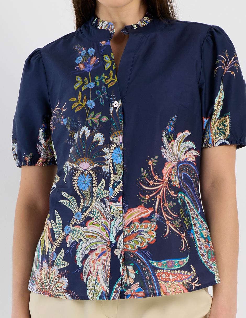 Blusa Charol By October manga corta para mujer 2