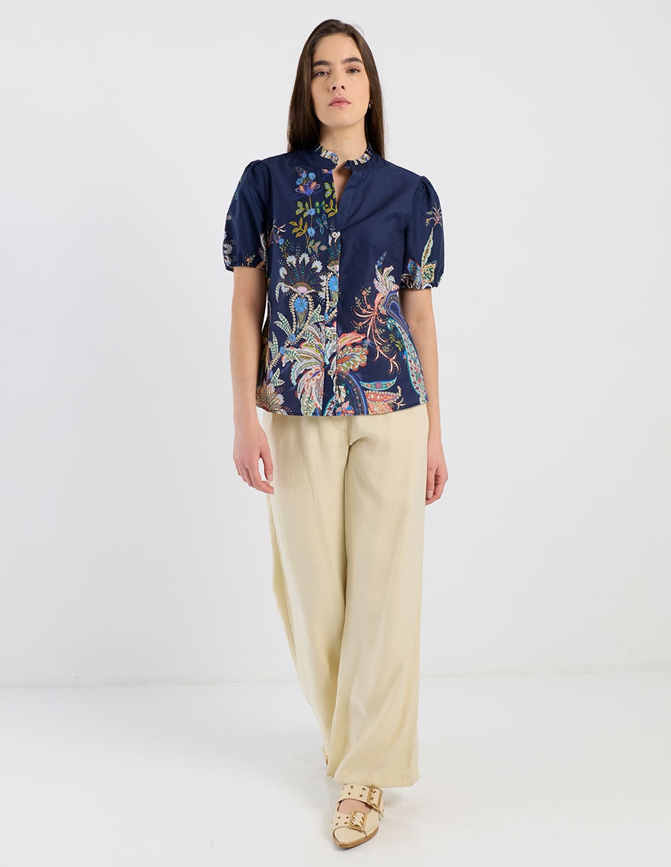 Blusa Charol By October manga corta para mujer 3