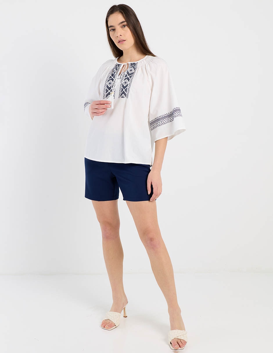Blusa Charol By October manga 3/4 para mujer 3