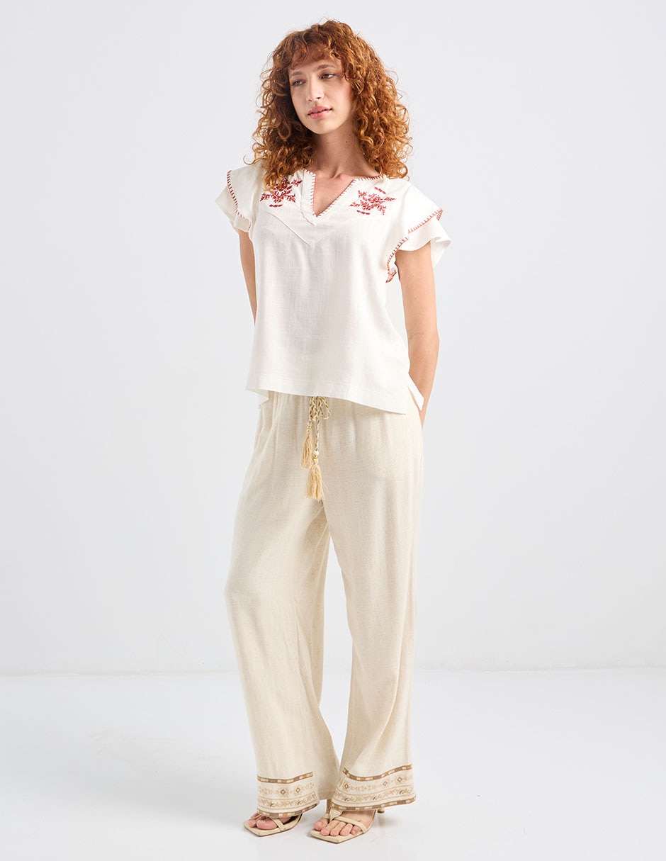 Blusa Charol By October manga corta para mujer 8