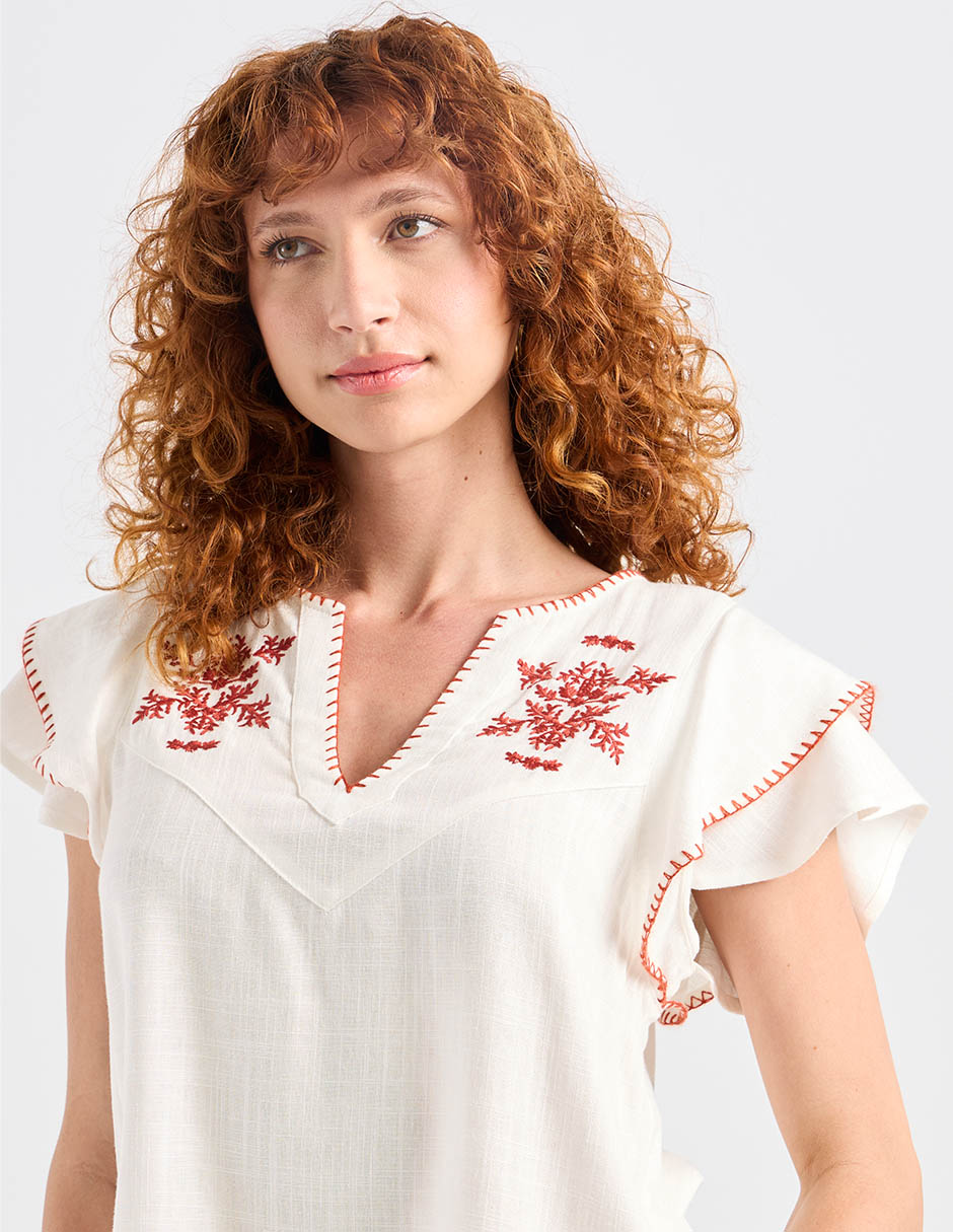 Blusa Charol By October manga corta para mujer 9