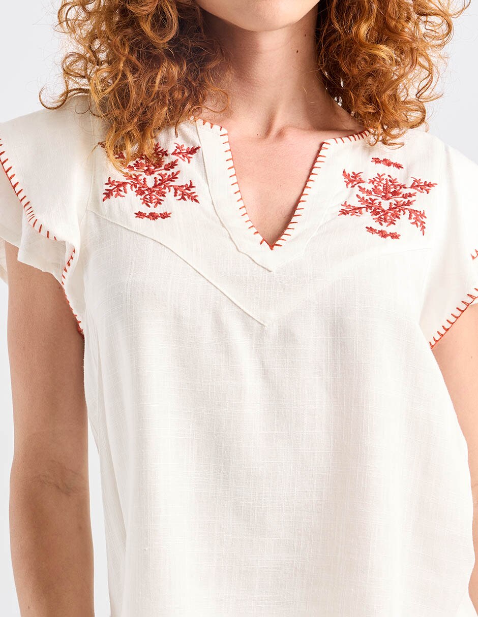 Blusa Charol By October manga corta para mujer 10
