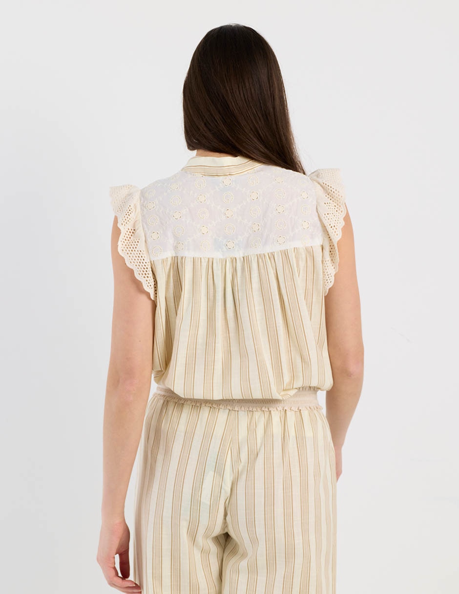 Blusa Charol By October manga corta para mujer 6