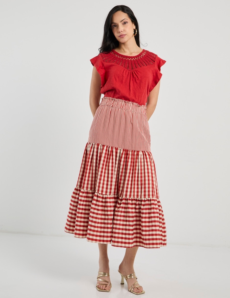 Falda crop a la cintura alta 2