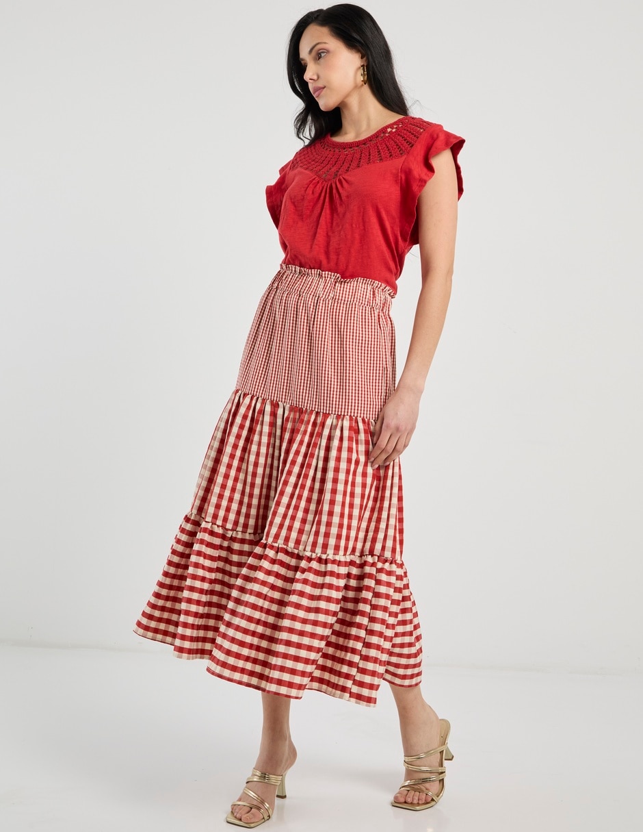 Falda crop a la cintura alta 3