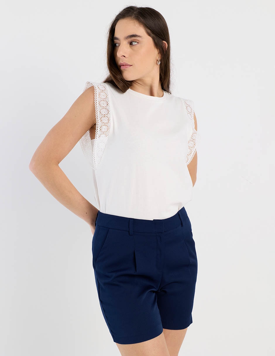 Playera Charol By October manga corta para mujer