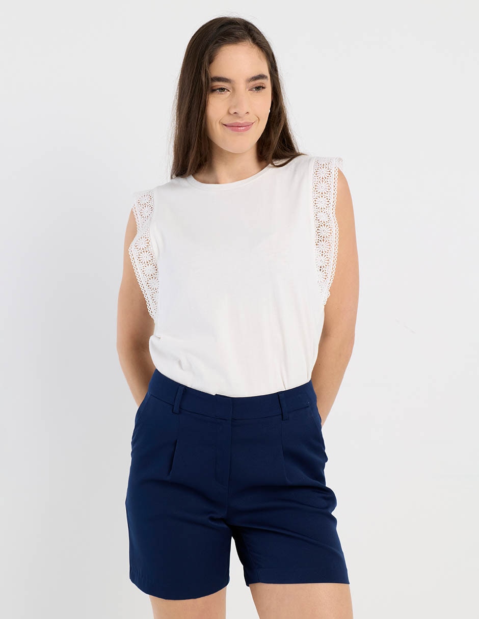 Playera Charol By October manga corta para mujer 2