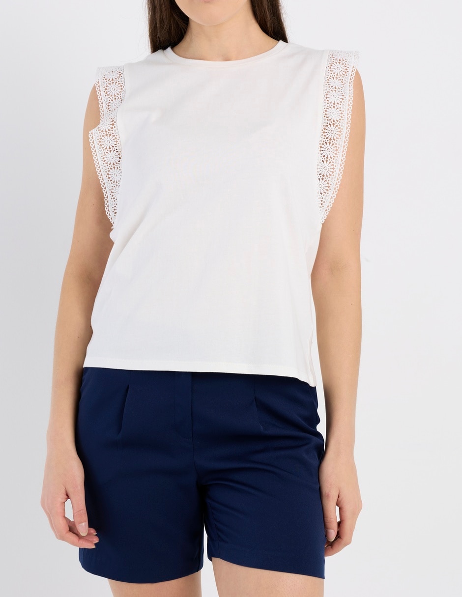 Playera Charol By October manga corta para mujer 7