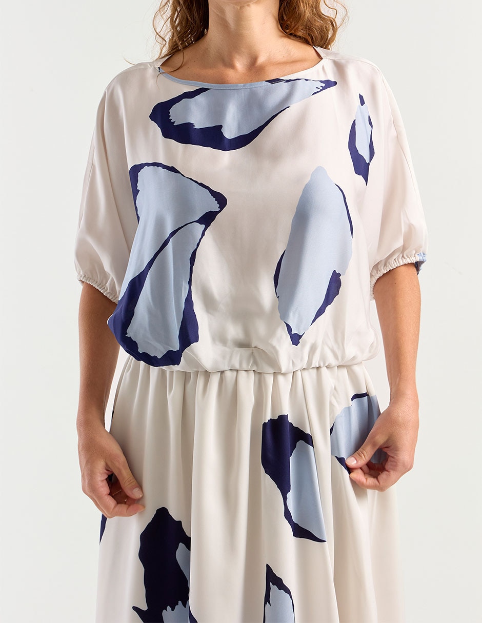 Blusa Liz& manga al codo para mujer 5